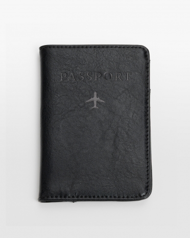 Svart passfodral