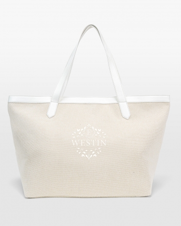 Stor strandveske med navn