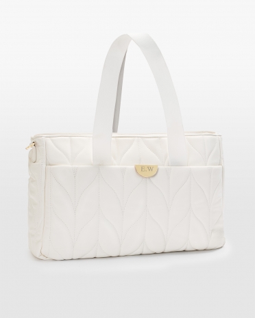 Laptopveske med navn, creme – Pristine