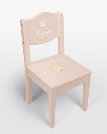 Dåpsstol med navn - Bunny