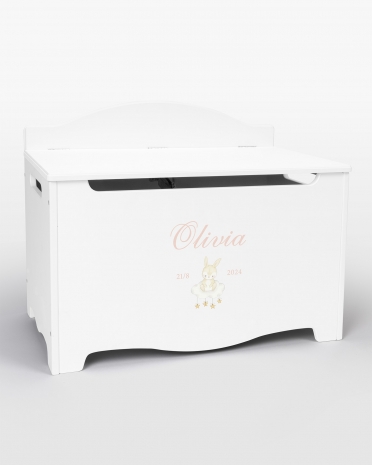 Oppbevaringskiste med navn - Bunny