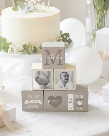 Treklosser med personlig tekst for navngivning