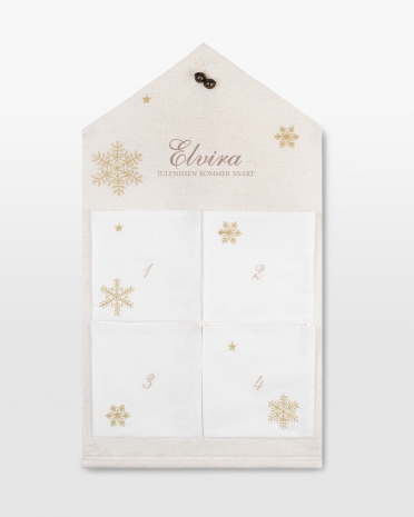 beige julekalender for pakker