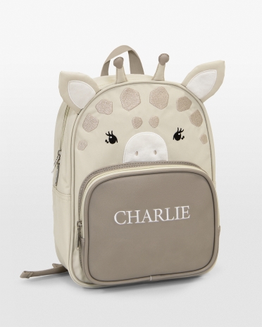 Sjiraffryggsekk med navn