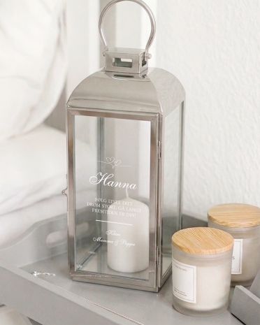 Personlig gravert lyslykt for bekreftelse