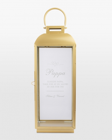 Lyslykt med valgfri tekst