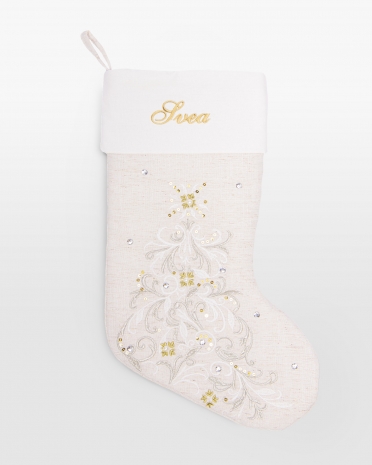 julestrømpe med navn for familien