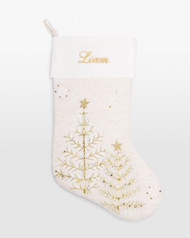 stilren julestrømpe med navn