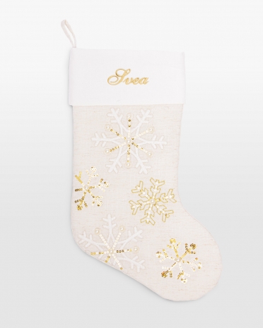 julestrømpe med motiv og navn