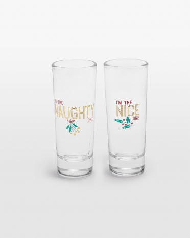 Snapsglass med frekke motiver