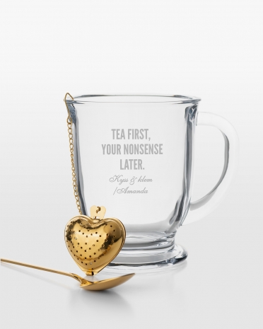 Tekopper med personlig tekst