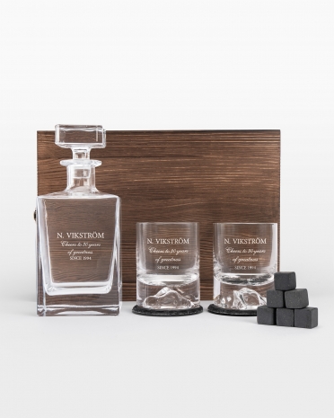 Whiskysett med personlig gravering