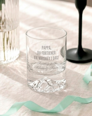 Whiskyglas med personlig gravering til far