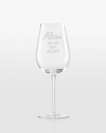 Vinglass med personlig gravering