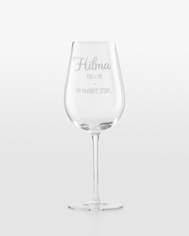 Personlige vinglass med sitater