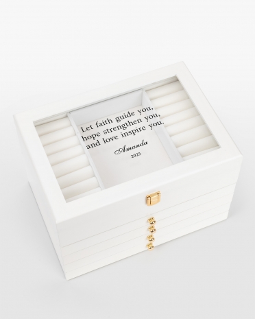 Personligt smykkeskrin med valfri text