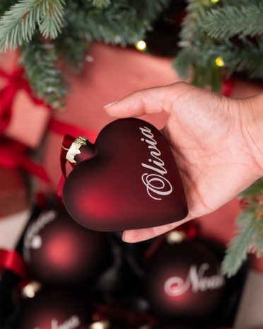 Personlig juletrekule med navn