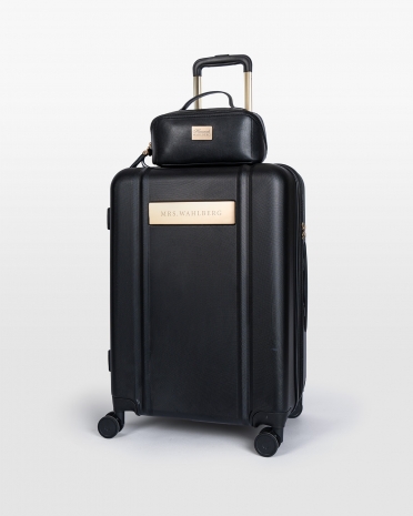 Koffert og reisetoalettmappe i sett