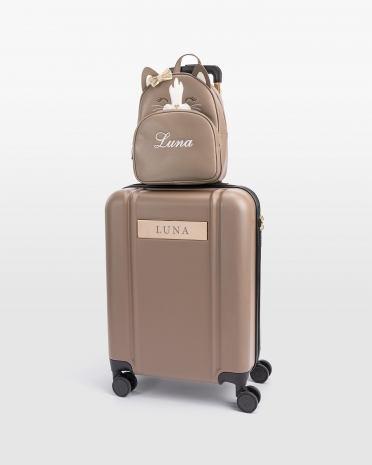 Kabinbag og katteryggsekk med navn