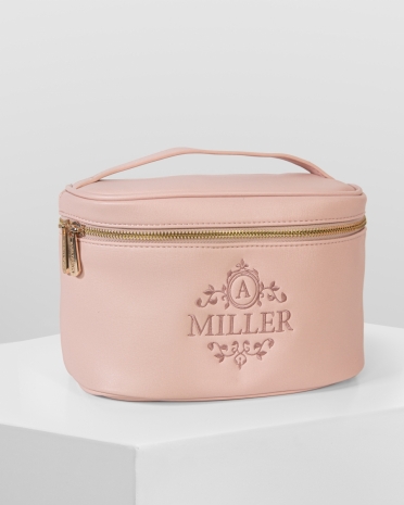 Rosa beauty bag med navn