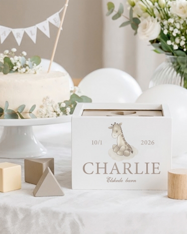 Treplukkeske med personlig tekst for navngivning