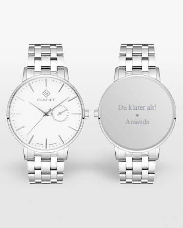 Gant-klokke for herre med personlig gravering