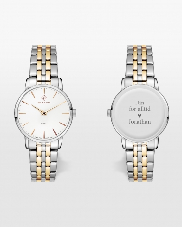 Klokke med personlig gravering for dame