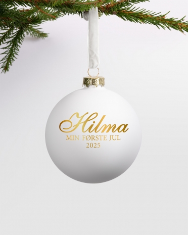 Personlig graverte juletrekuler