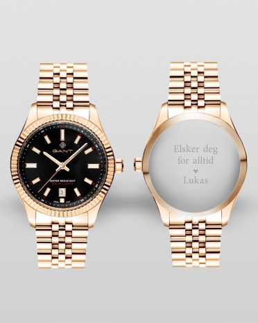 klokke med personlig gravering