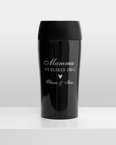 Travel Mug Shiny black - Heart
