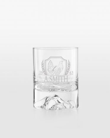 Personlig jaktgave med whiskyglass gravert med navn