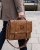 Personlig brodert skulderveske i cognac