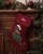 Julestrømpe med brodert navn og et fint dinosaurmotiv
