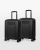 2-pakning med svarte håndbagasjer til bryllupsreisen