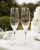 Champagneglass med personlig gravering og dekorative ringer