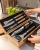 Grillredskaper og elegant trekasse med personlig gravering