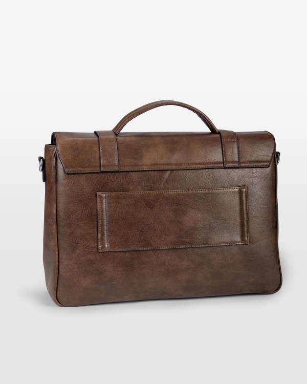 Brun laptopveske for herre