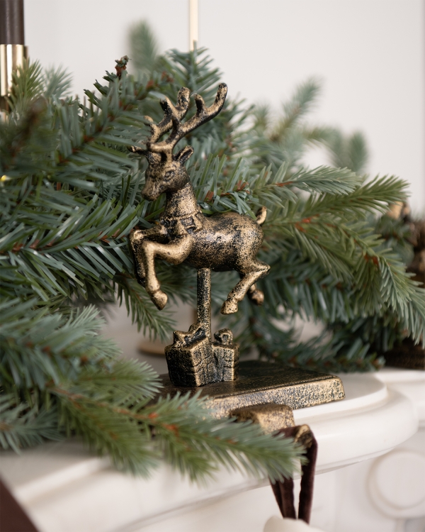 Julestrømpeholder med reinsdyrmotiv