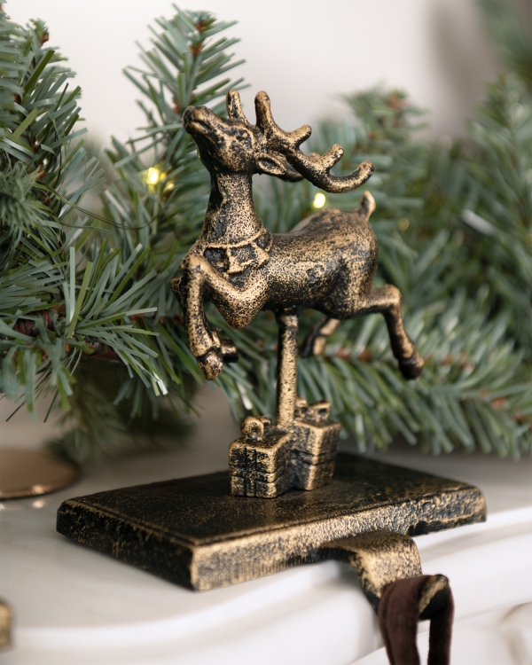 Julestrømpeholder med reinsdyrmotiv
