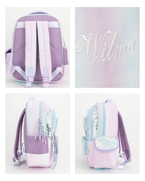 Lilla barneryggsekk med navn