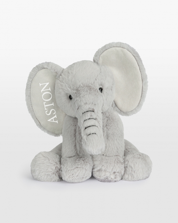 Elefant med personlig navnebroderi