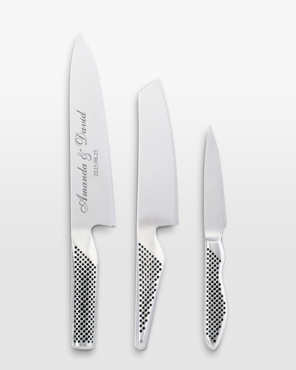 Gravert knivsett fra Global G-2538