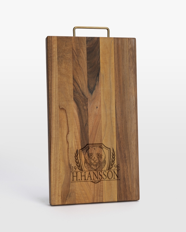 Skjærefjøl i valnøtt med personlig gravering