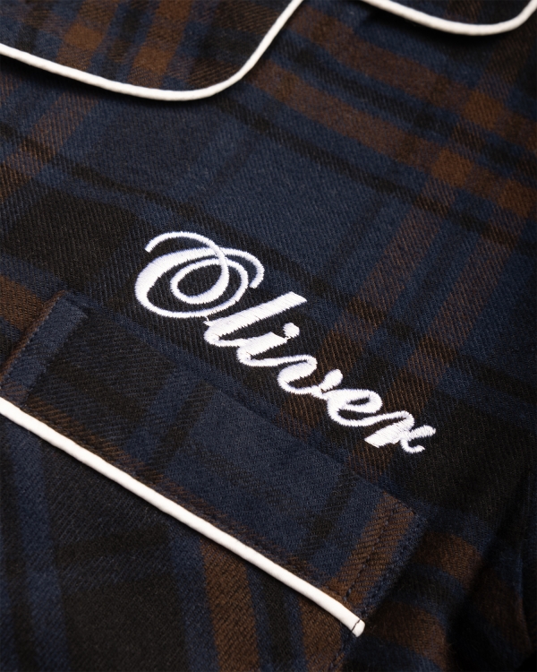 Flanellpyjamas med personlig broderi