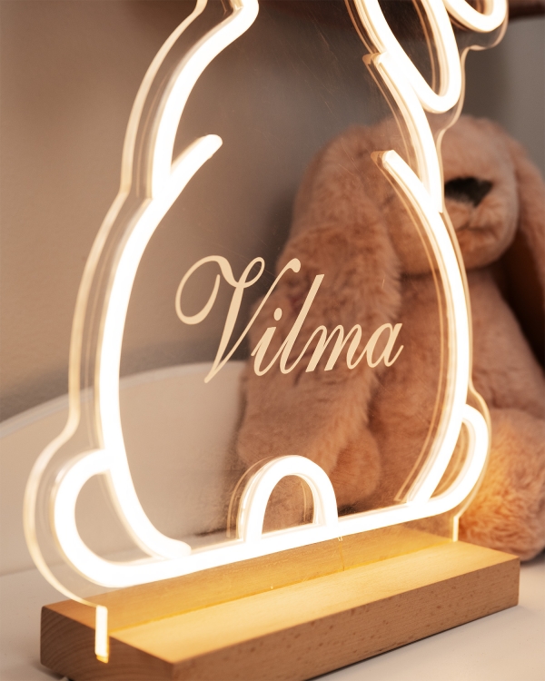 Tent neonlampe med navn