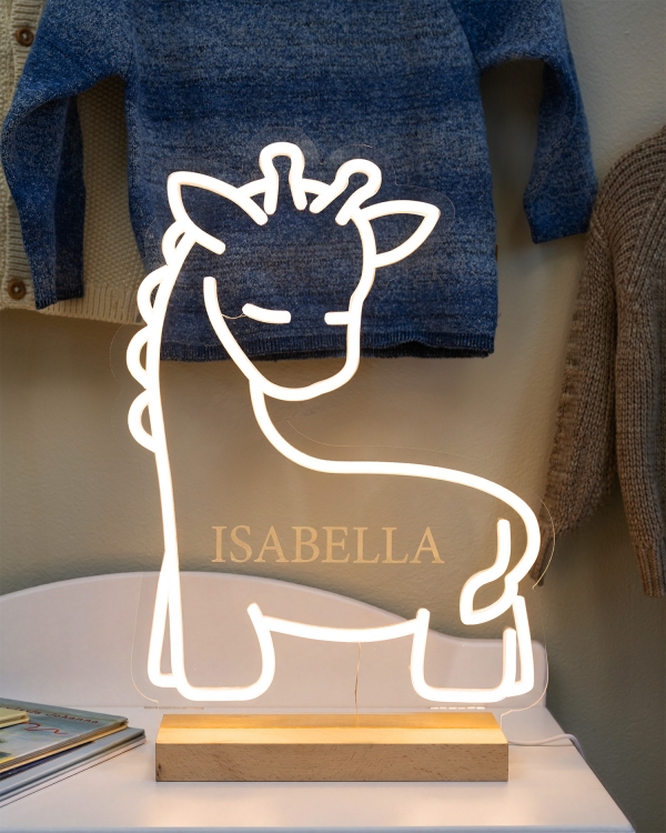 Justerbar neonlampe med personlig gravering
