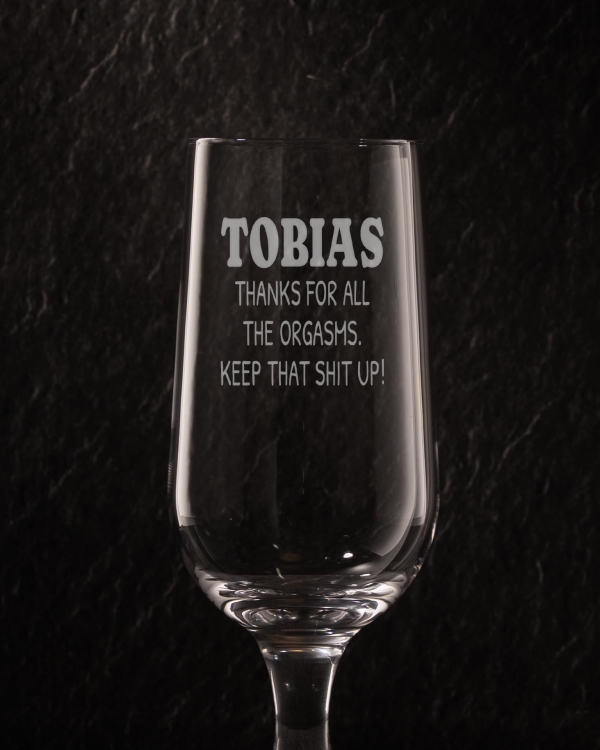 Ølglass med personlig gravering