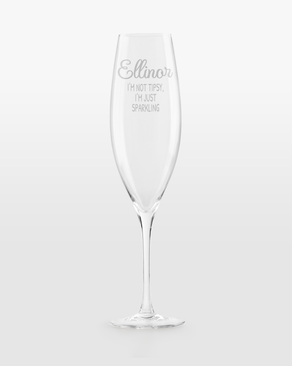 Champagneglass med personlig gravering