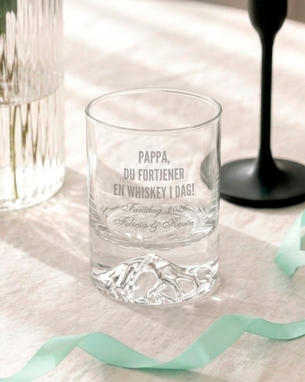 Whiskyglas med personlig gravering til far