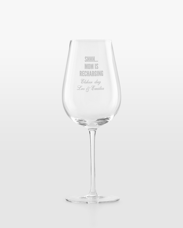 Vinglass med personlig gravering